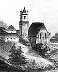 Pfarrkriche Haslach, um 1820